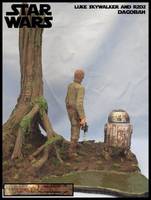 Luke  & R2 on Dagobah (Star Wars) Custom Diorama / Playset