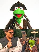 Jack Sparrow Kermit (Pirates of the Carribean) Custom Action Figure