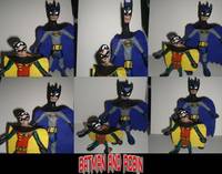 BATMAN and ROBIN Home Made Figures (Batman Animated) Custom Miniature / Figurine