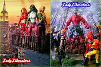 She-Hulk (Jennifer Walters) (Marvel Legends) Custom Action Figure [The Lady Liberators versus the Red Hulk!]