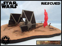 Crashed Tie Fighter (Star Wars) Custom Diorama / Playset