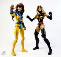 Miss Marvel and Jean Grey (repainted face) (Marvel Legends) Custom Action Figure