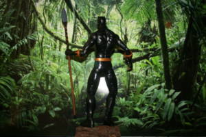 Black Panther T'Challa (Marvel Icon) Custom Action Figure [Black Panther back view]