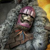Custom battle damaged sentinel head (X-Men) Custom Action Figure