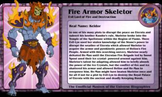 FIRE ARMOR SKELETOR  evil lord of fire and destruction!!! (Masters of the Universe) Custom Action Figure