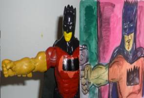 BARTMAN (bartaffleck) ACTION FIGURE (Simpsons) Custom Action Figure