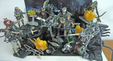 Alien vs Predator vs Terminator vs Colonial Marine Diorama (UPDATED) (Alien vs Predator) Custom Diorama / Playset