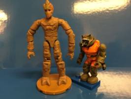 Groot marvel mega bloks (Mega Bloks) Custom Miniature / Figurine [Groot and Rocket Raccoon marvel mega bloks]