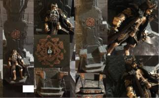 King Thorin II (Oakenshield) in Royal Raven Armour (Hobbit) Custom Action Figure [Line of Durin]