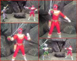 S.H.Figuarts Oh Red (Power Rangers) Custom Action Figure [Oh Red VS Kaiser Buldont!]