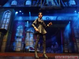 Wednesday Addams (Addams Family) Custom Action Figure [Wednesday Addams musical set background]