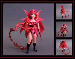 Scorpia (red Princess of Power style) (She-Ra) Custom Action Figure