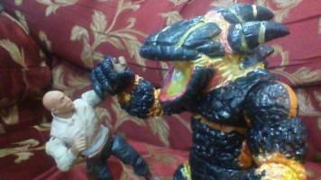 "NECA" OBSIDIUS from Godzilla Unleashed (Godzilla) Custom Action Figure [Who is the ROCK now???]