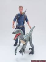 Blue the Velociraptor (Jurassic World Fallen Kingdom) (Jurassic Park) Custom Action Figure [Blue the Velociraptor (Jurassic World Fallen Kingdom) with Owen custom]